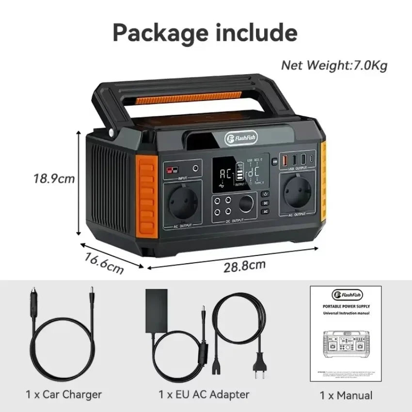 Portable Power Station 200-1000W Solar Equipment Generator