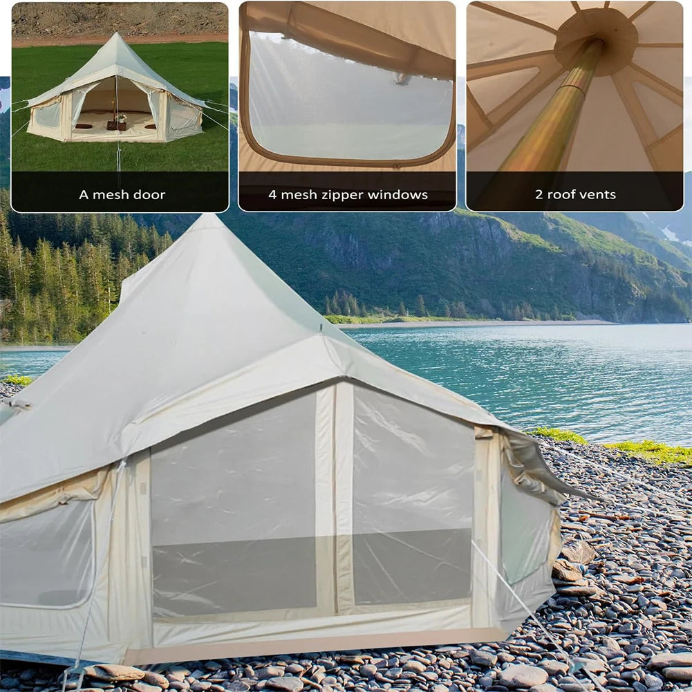 Canvas Yurt Tent with Stove Jack