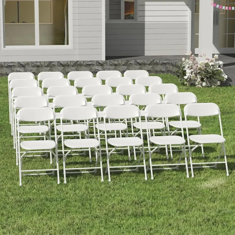 20Pack White Folding Chairs