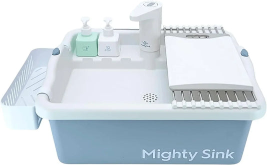 Sink w/Accessories: Patented, Easy Press & Wash