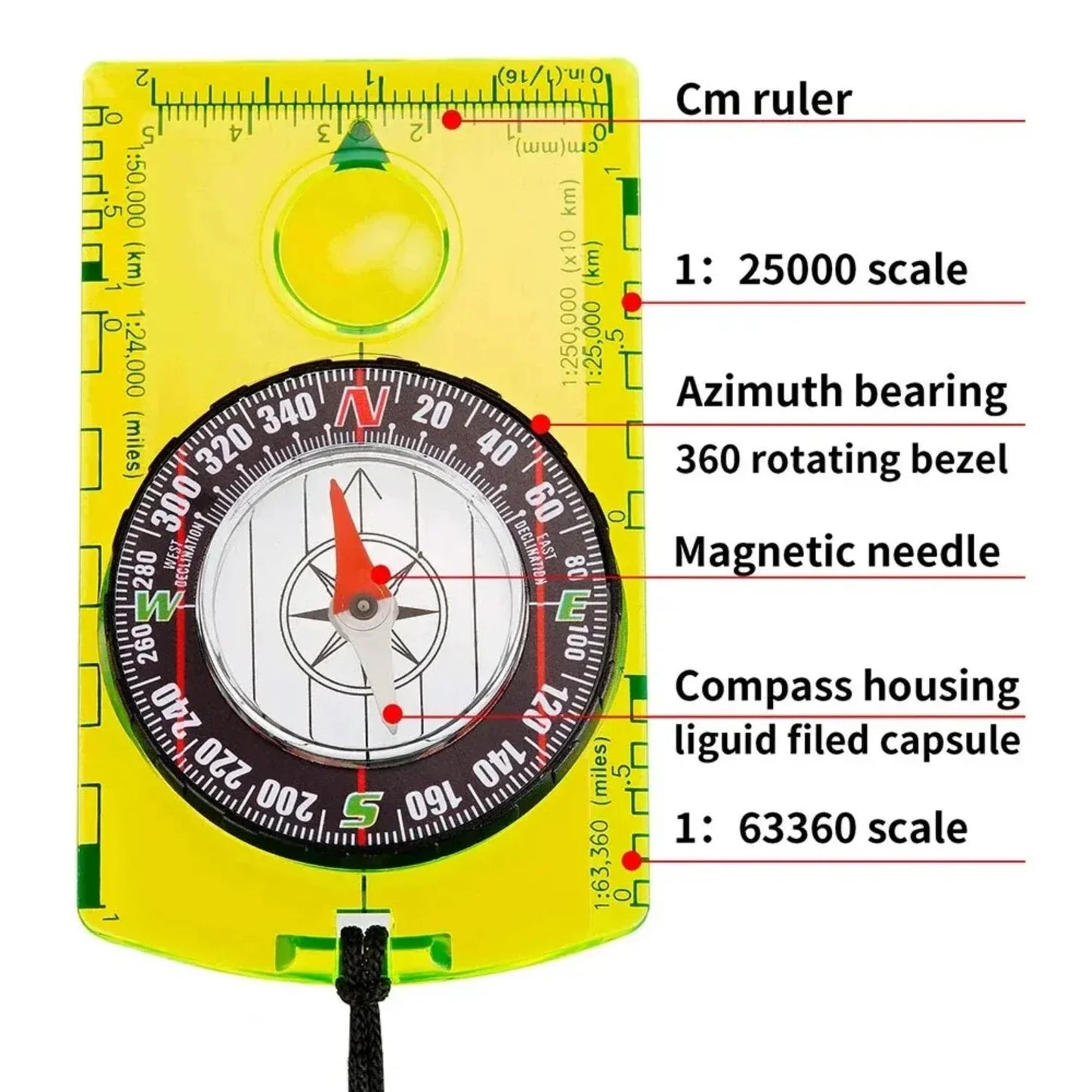 Waterproof Map Reading Compass