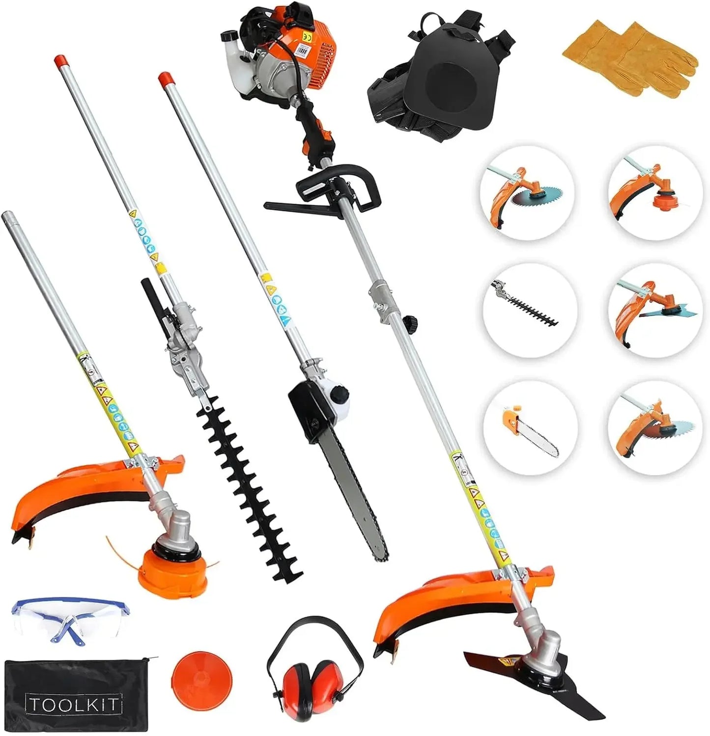 52cc 6 in 1 Multi Functional Garden Trimming Tools