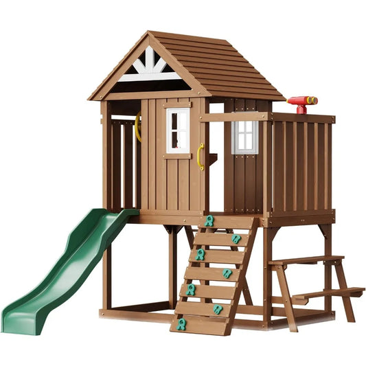 Kids Cottage Country Style Cedar Playhouse, Age2-8Years