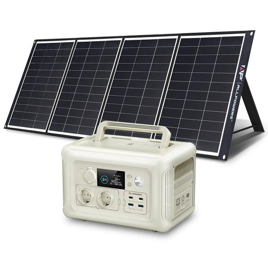 Portable Power Station with Portable Solar Panel