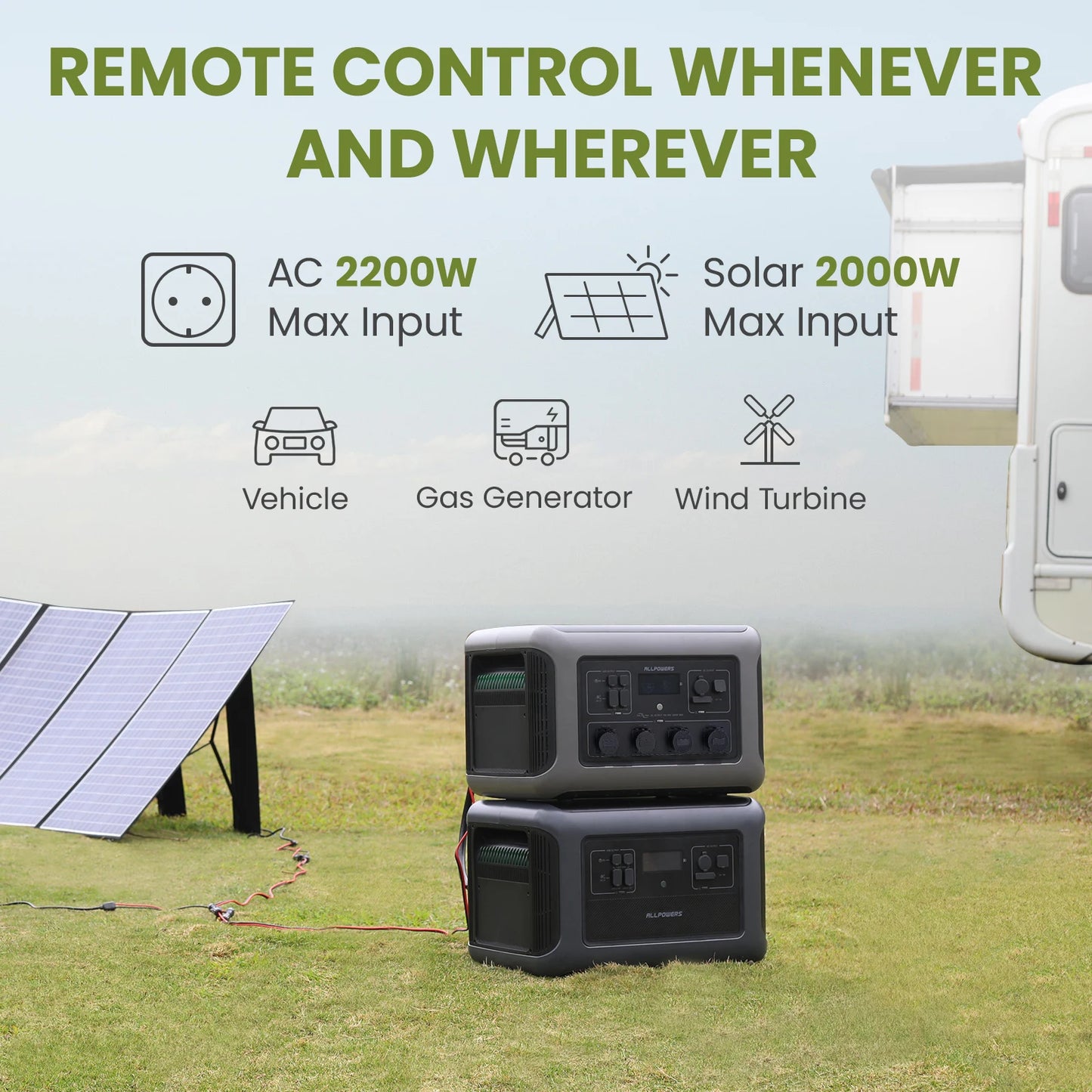 Portable Power Station, 3500W Solar Generator