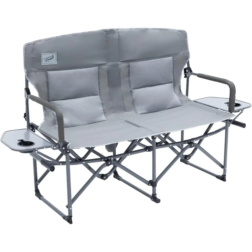 Oversized Double Portable Folding Director’s Loveseat Chair