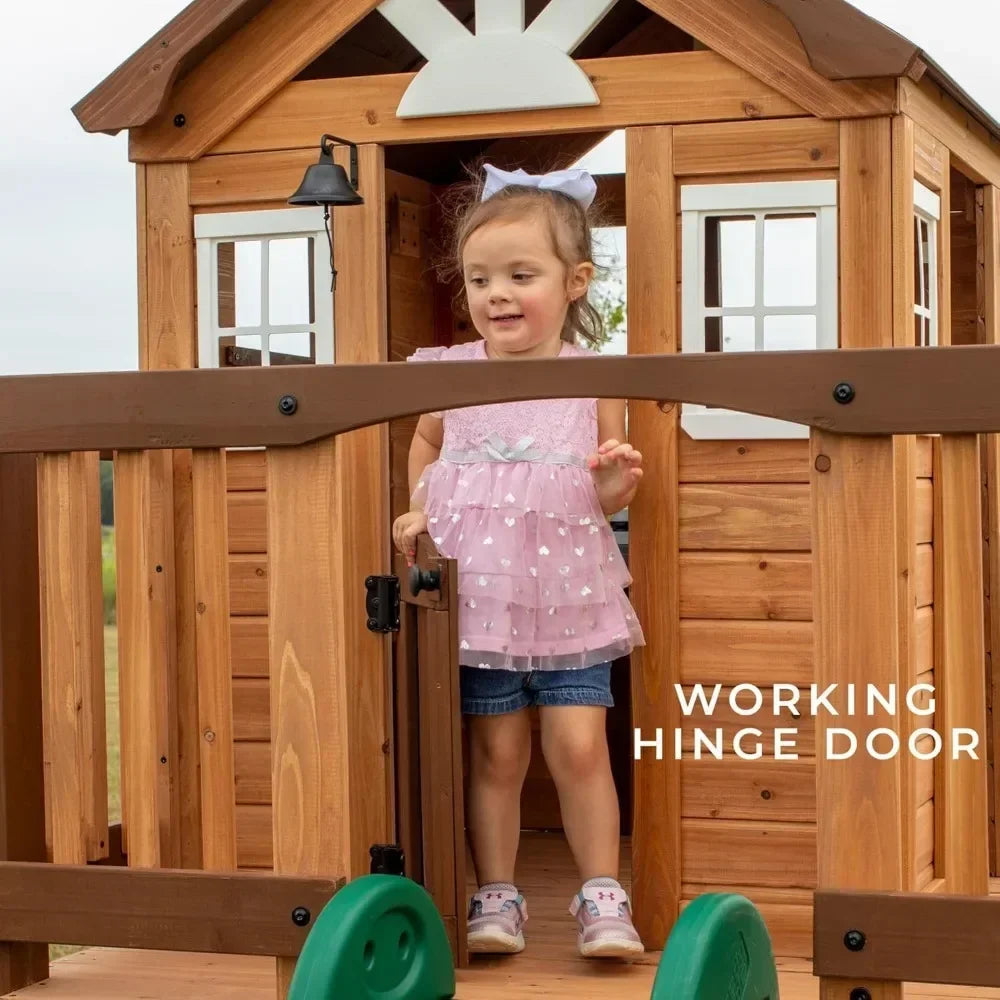 Playhouse, Play Kitchen, 6 Ft Wave Slide