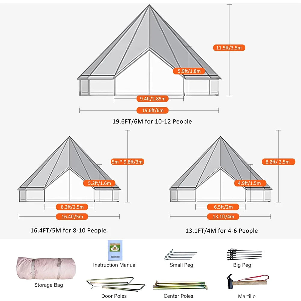 Canvas Yurt Tent with Stove Jack