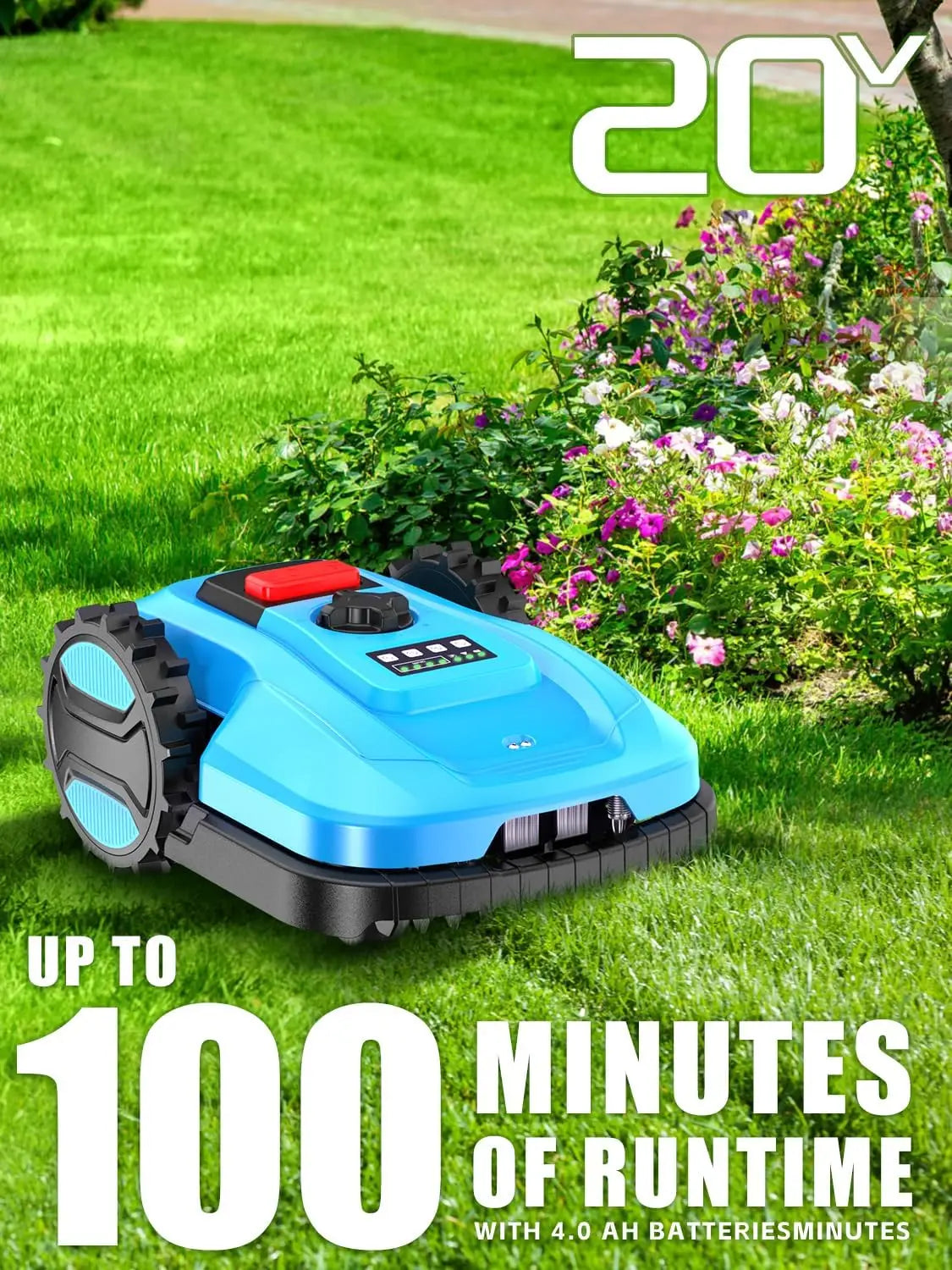 Automatic Robotic Lawn Mower 1/4 Acre 20V