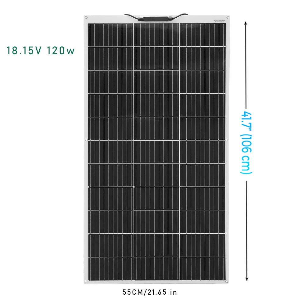 120W 18V flexible  solar panels 240W RV 12v Battery solar power generators