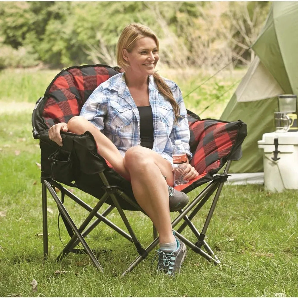 Oversized Folding Chair with Padded Seats, 500-lb.