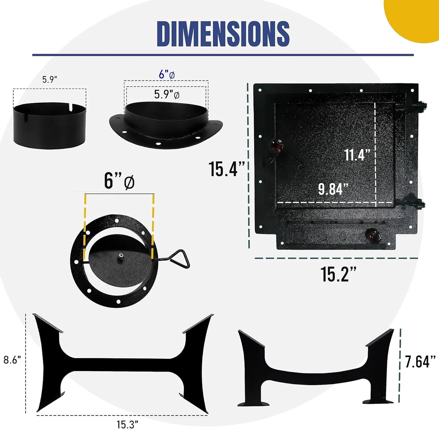 Double Barrel Woodstove Kit – For 30 to 55 Gallon Drums