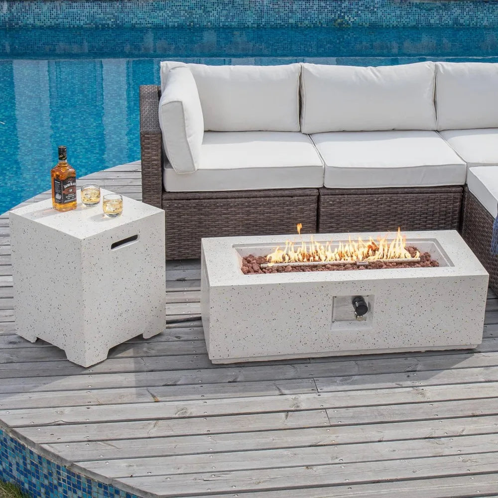 2-Piece Outdoor Propane Fire Pit