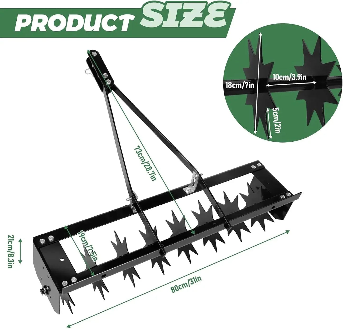 32 Inch Push Spike Aerator Heavy Duty