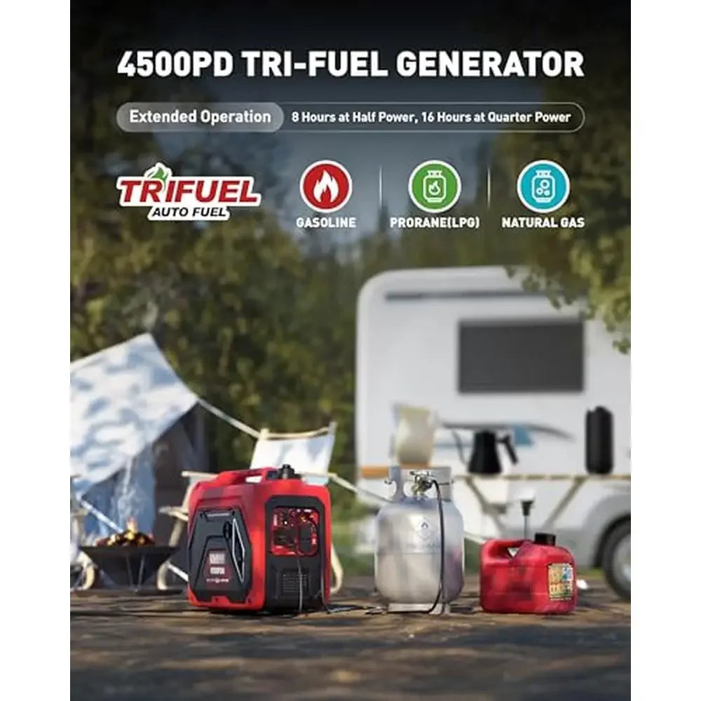 Tri-Fuel Inverter Generator 4500W