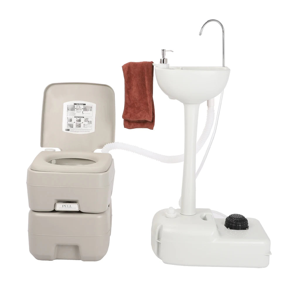 Outdoor Portable Camping Sink with Toilet