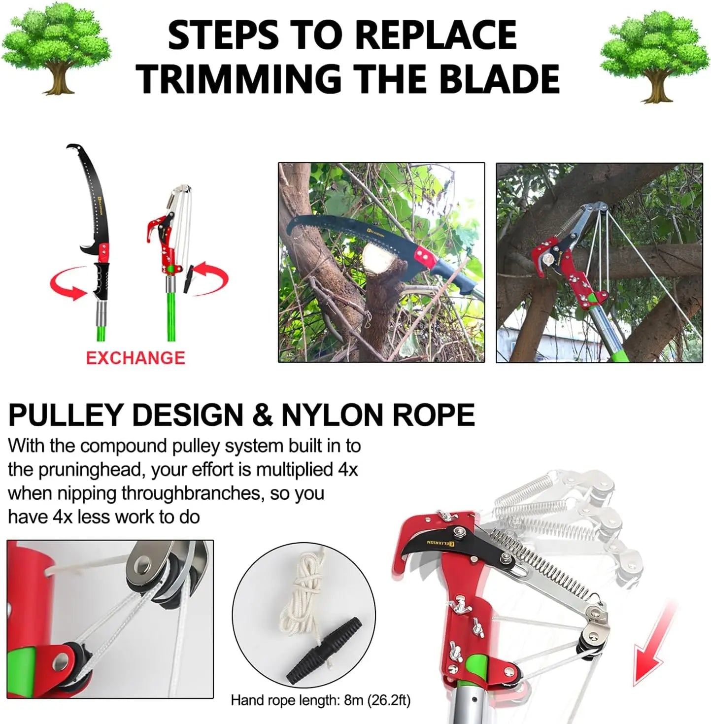 27ft Manual Branch Pruner Cutter Kits