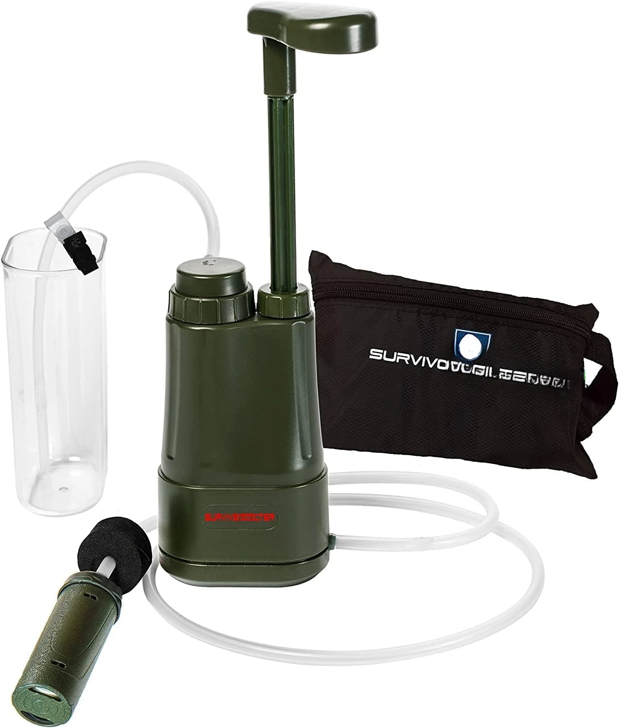 Hand Pump Camping Water Filtration System  12.8oz