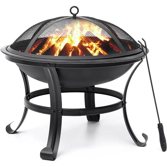 22 Inch Wood Burning Fire Pit Steel