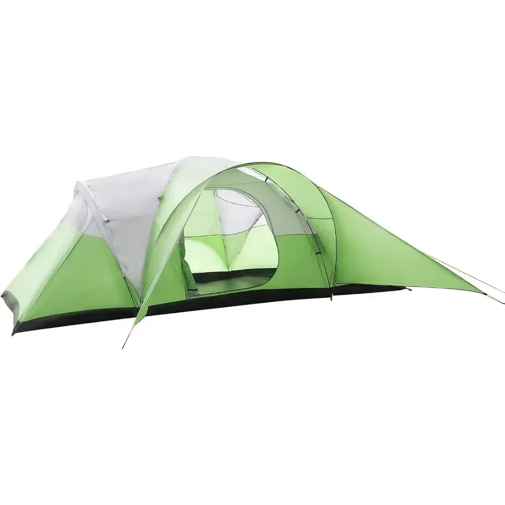 10 Person Tent with Rain Flies (18 ft x 9.8 ft x 78 in)