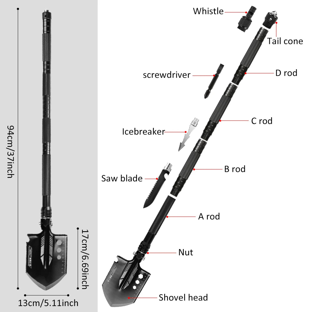 Survival Tactical Multifunctional Shovel Folding Tools