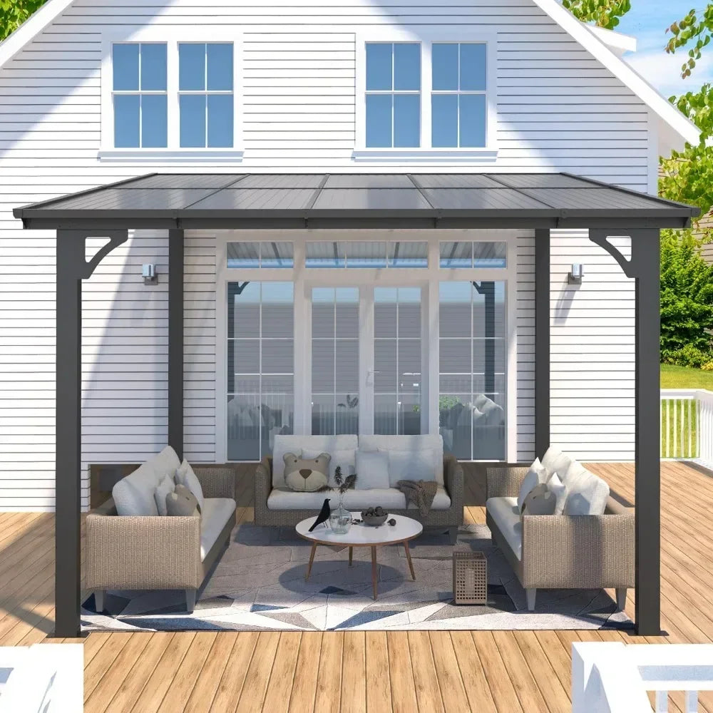 10' x 8' Gazebo for Patio, Small Wall-Mounted