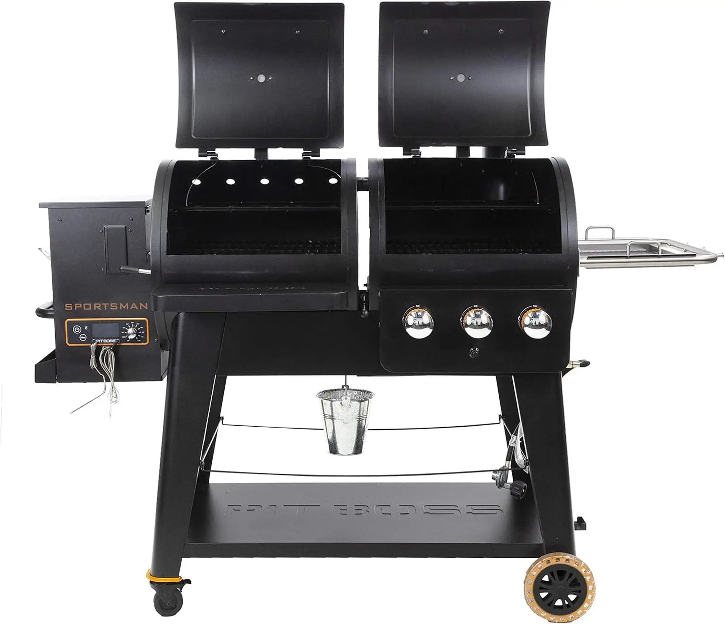 Wood Pellet and Gas Combo Grill