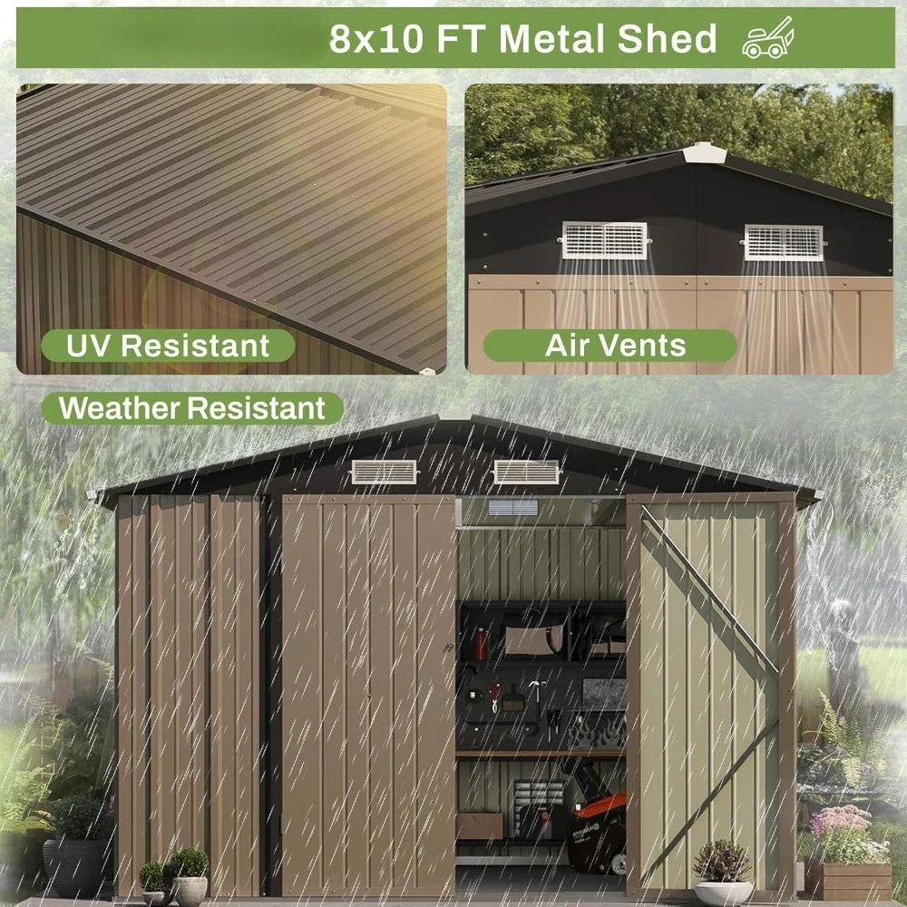 8x10 Feet Outdoor Storage Shed