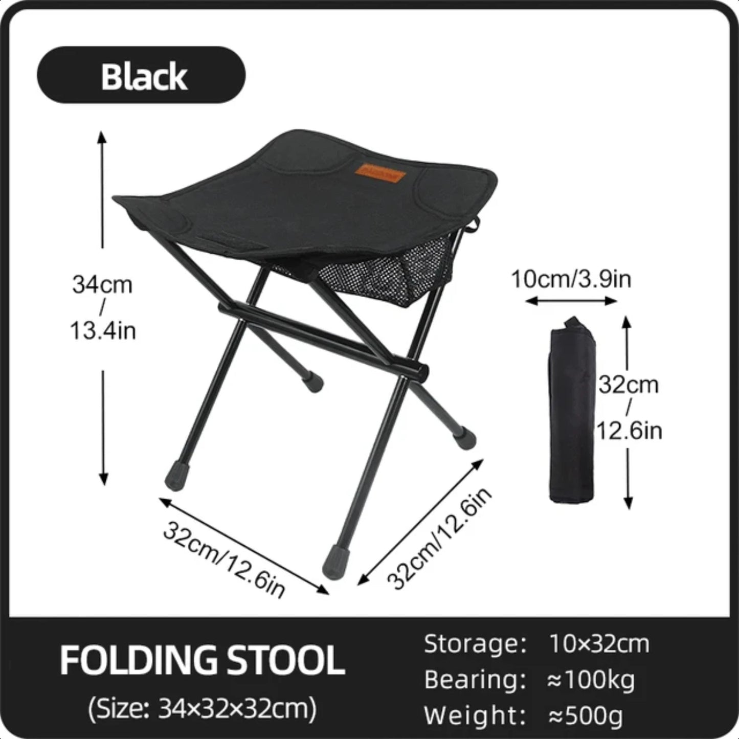 Outdoor Portable Folding Stool Aluminum Alloy Minin  Chair Camping Fishing Chair Picnic Lightweight