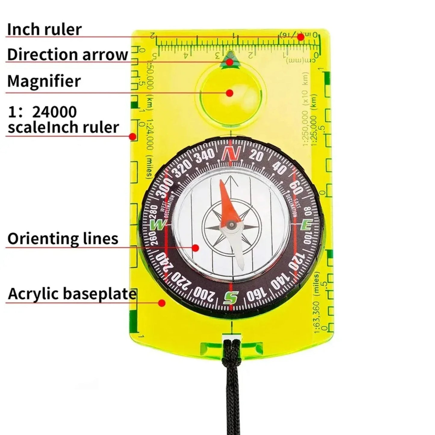 Waterproof Map Reading Compass