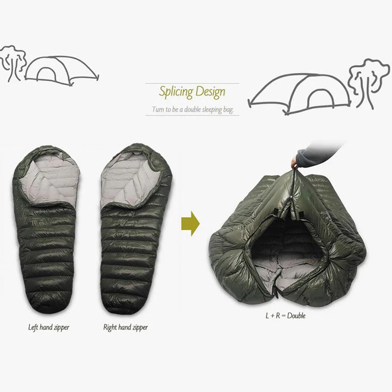 Down Sleeping Bag Winter Camping Equipment