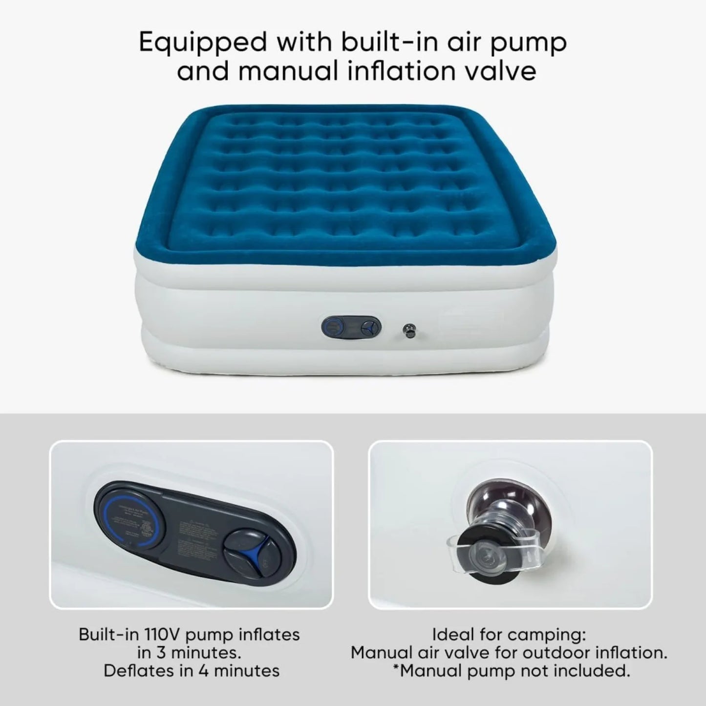 Air Mattress Queen Size with Built-in Pump