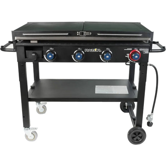 4 Burner Propane Gas Grill Griddle