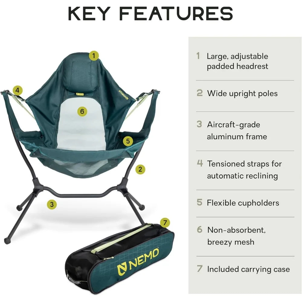 Stargaze Reclining Camp Chair | Luxury Recliner for Maximum Camping Comfort and Stargazing - One Size