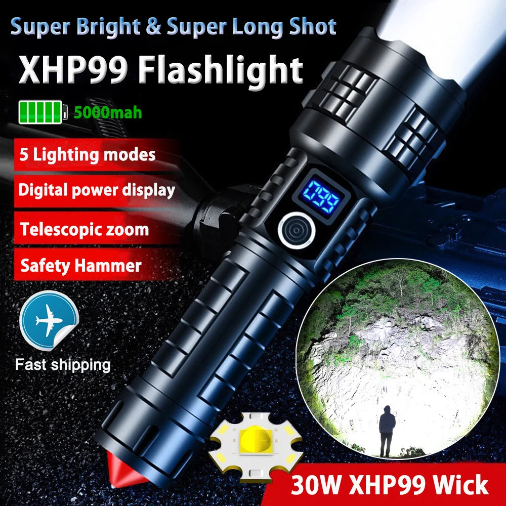 Rechargeable LED Super Bright High Powered Flash Light