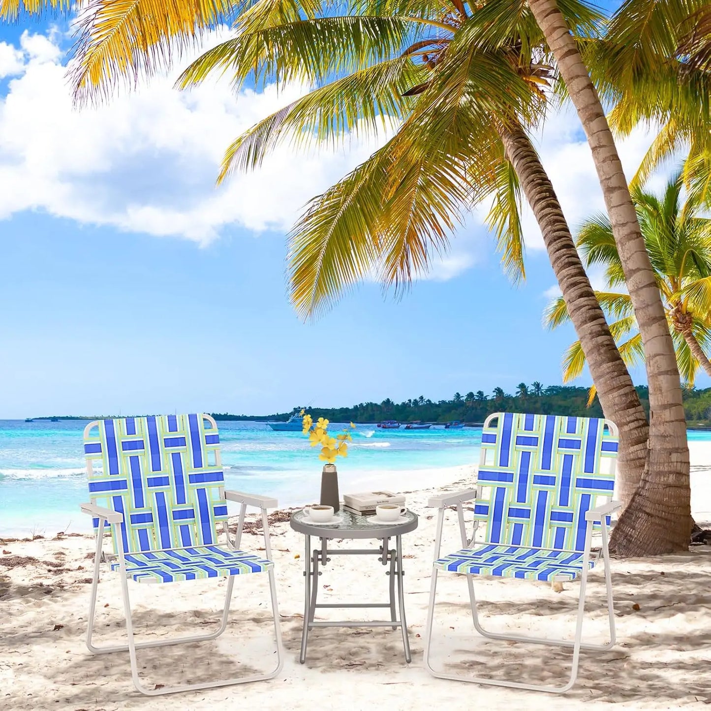 Beach Chairs Set of 6,