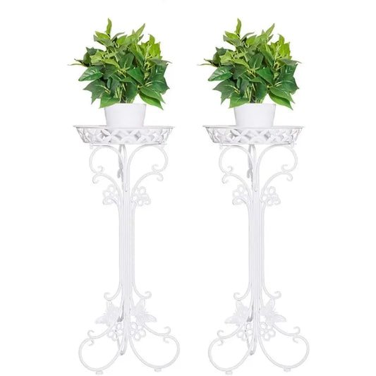 2 Pack Metal Potted Plant, Flower Pot Stands