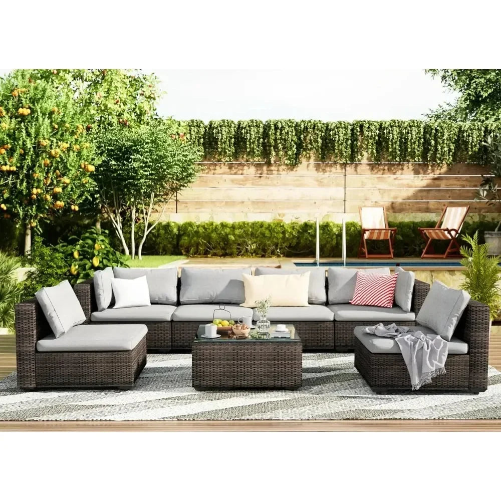 Patio Furniture 7 Pieces Set