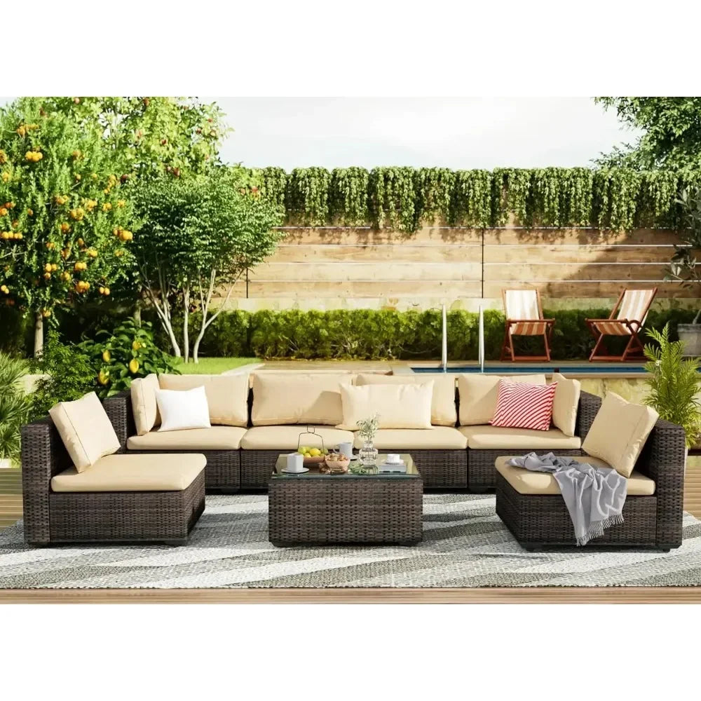 Patio Furniture 7 Pieces Set