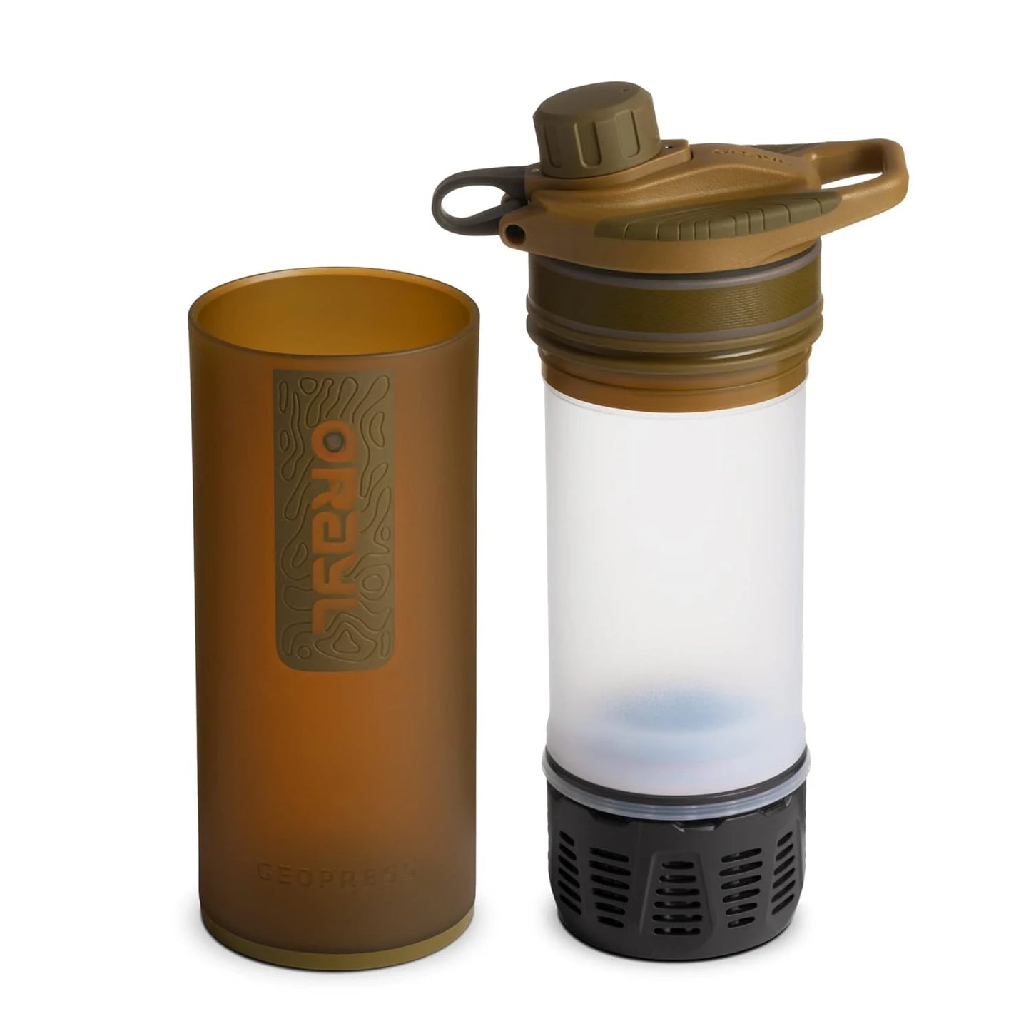 Water Purifier Bottle-24 oz, Filters & Cleans / replaceable cartridge-250L