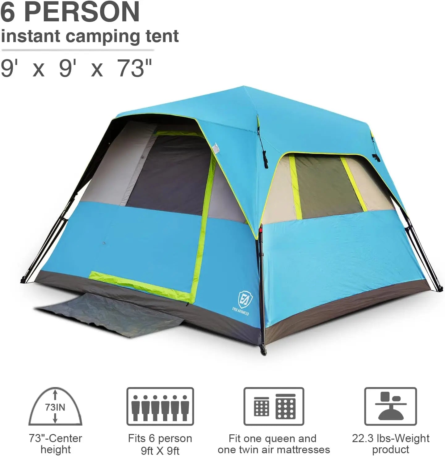 6 Person Blackout Cabin Tent