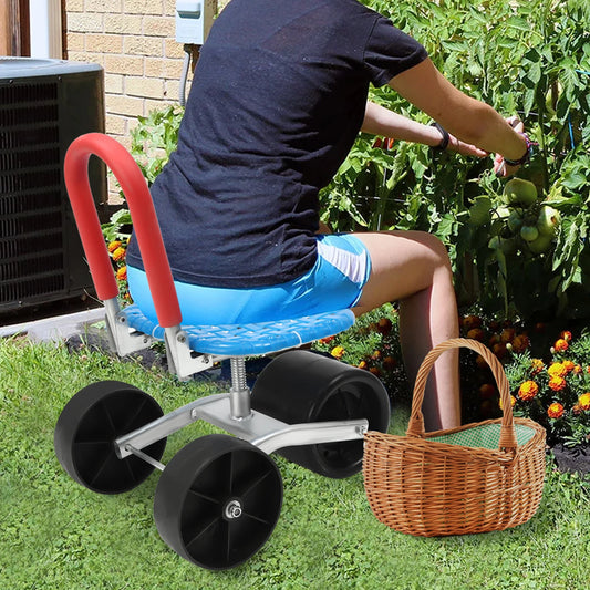 Patio Wagon Scooter for Planting, Adjustable Height