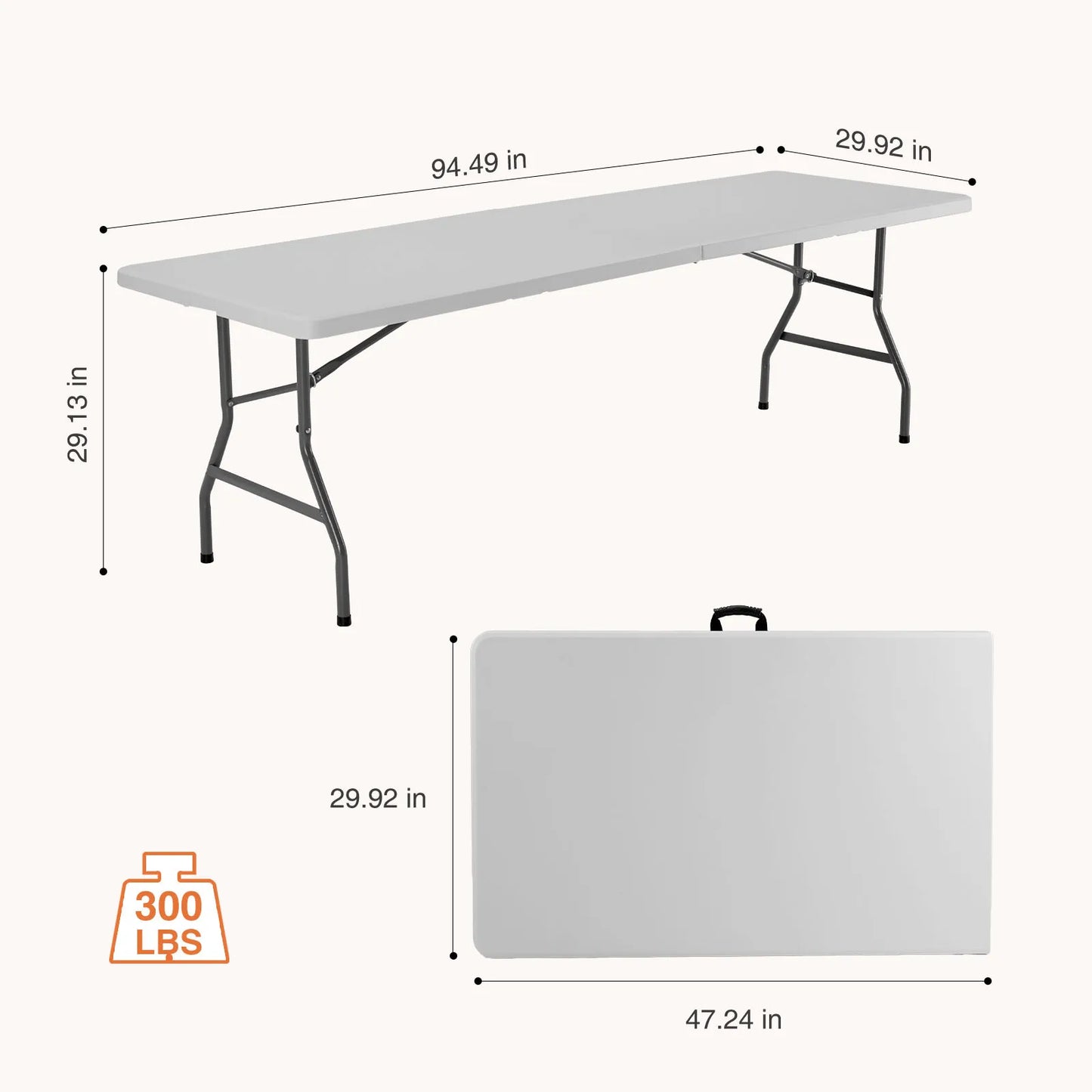 Outdoor/Indoor Heavy Duty Foldable Table