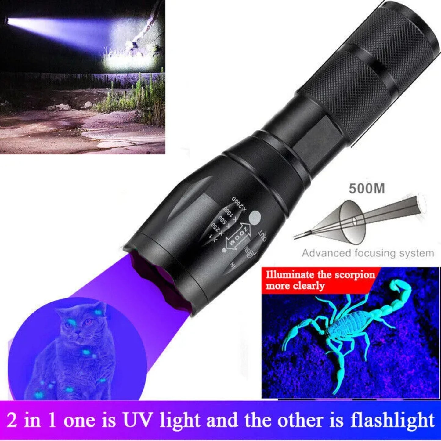 Super Bright 120000lm UV Torch