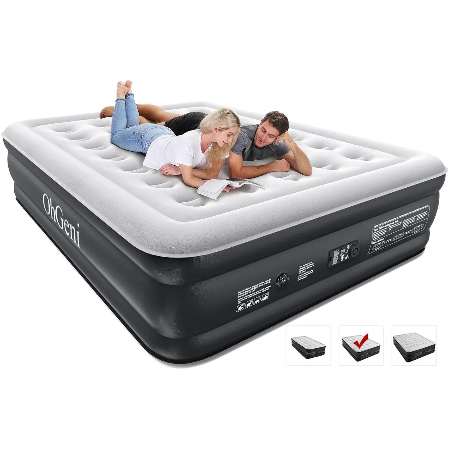 Air Mattress Queen with Built-in Pump,18" Tall