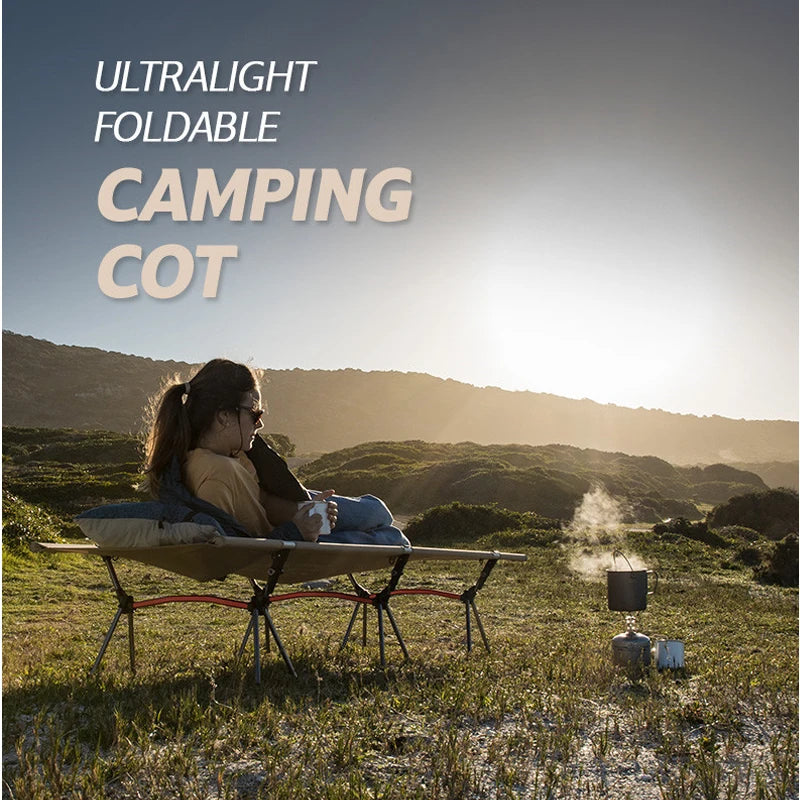 Ultralight Camping Cot with Leg Extenders / Folding Bed