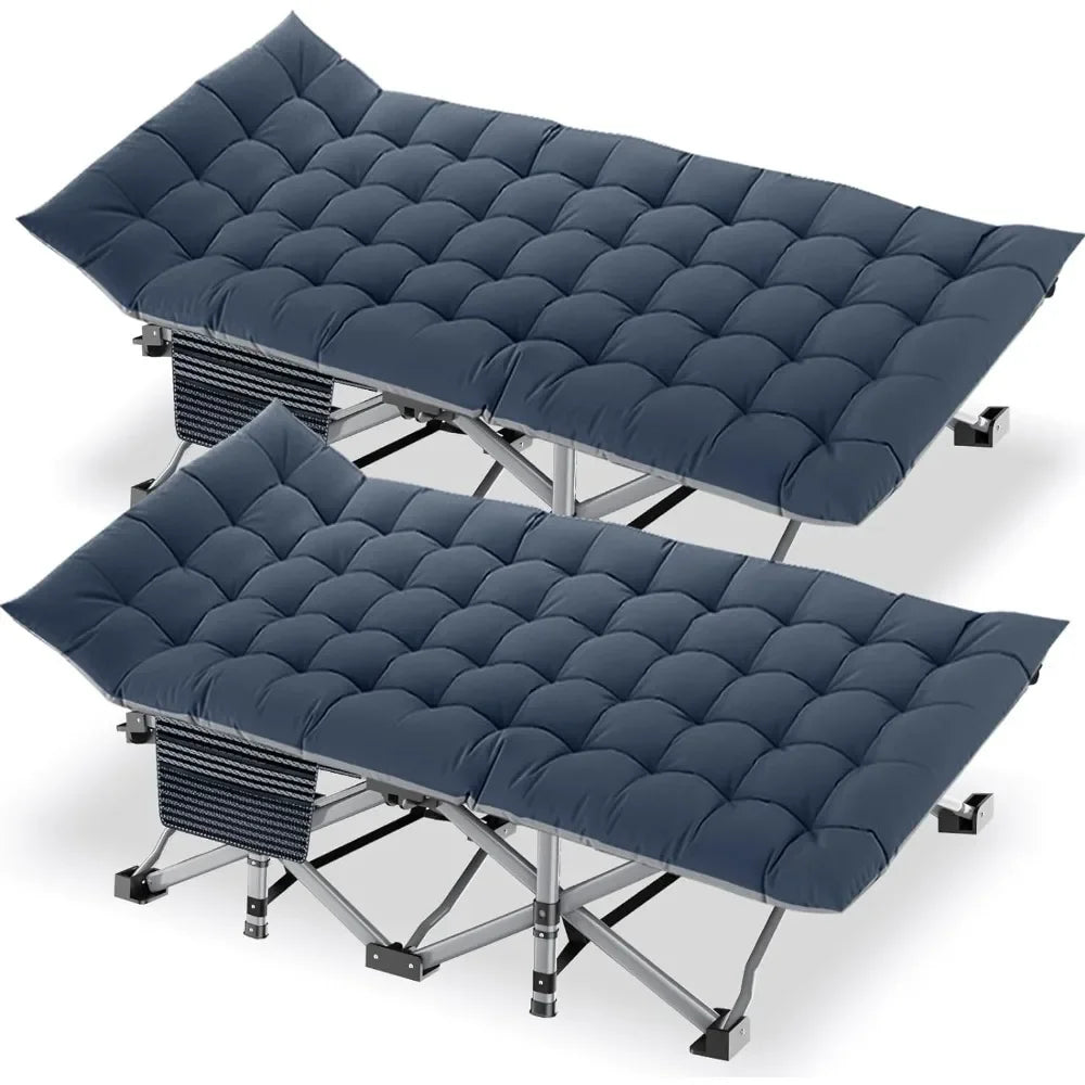 2 Pack Folding Heavy Duty cot with Carry Bag,