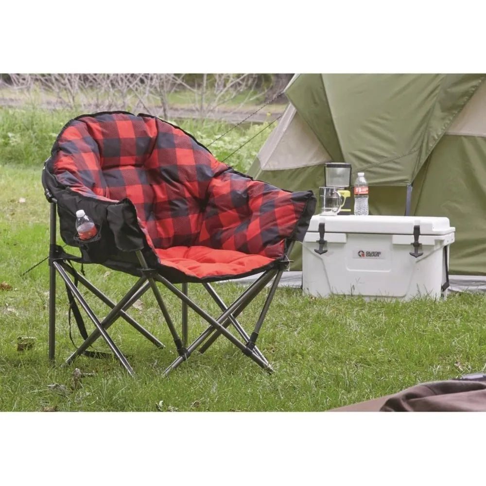 Oversized Folding Chair with Padded Seats, 500-lb.