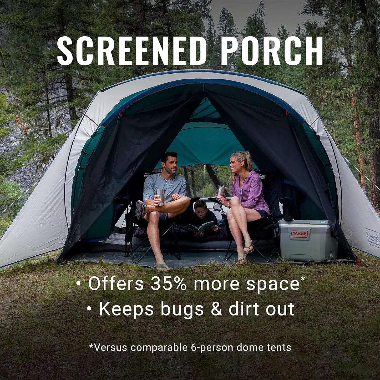 Cabin  Tent with Screened Porch, 4/6 Person