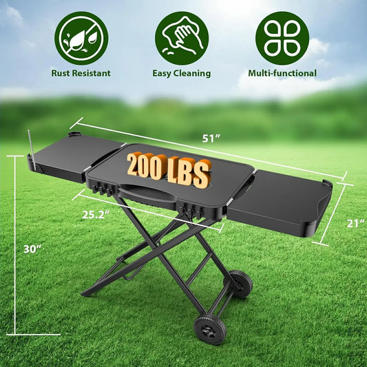 Outdoor Grill Table Cart